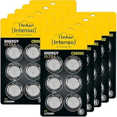 INTENSO BATTERIE CR 2032 PACK 60 PZ (10 x 6pz). SHIPPING FRIENDLY PACKAGING