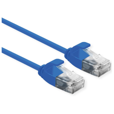 ROLINE CAVO UTP DATA CENTER PATCHCORD CAT.6A. CLASS EA. LSOH. SLIM. BLU. 1M