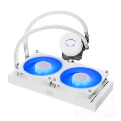 COOLER MASTER DISSIPATORE A LIQUIDO MASTERLIQUID 240 CORE II SKT UNIVERSALE 2X120MM ARGB FANS BIANCO