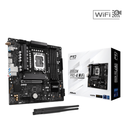 MB Asrock 1851 Intel B860M PRO-A- 4*DDR5 4*SATA3- 3*M.2- HDMI- DP- mATX
