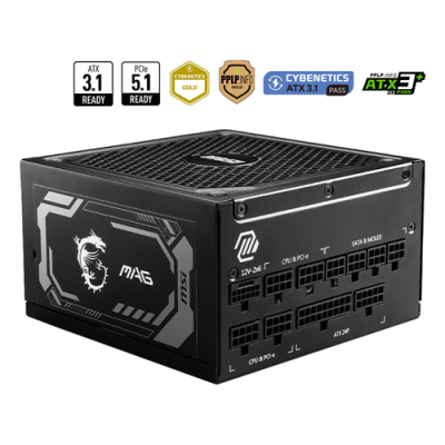 MSI ALIMENTATORE MAG. EU. 1250W. FULLY-MODULAR. 80 PLUS GOLD. 7A GARANZIA