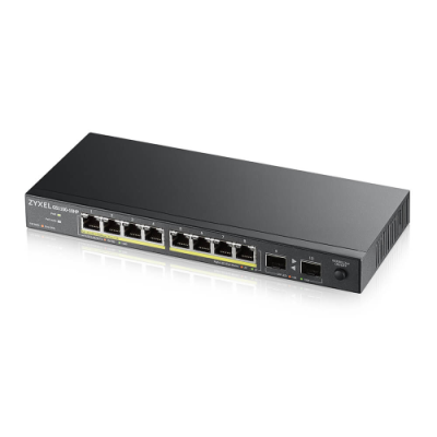 ZYXEL SWITCH UNMANAGED. 8XGB POE EROG.FINO 120W. 2X SFP GIGABIT.SENZA VENTOLE. DESKTOP