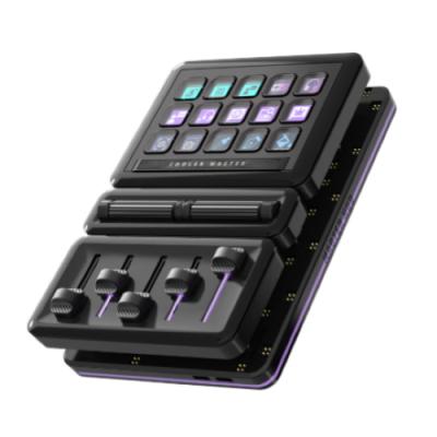 COOLER MASTER HUB. PIATTAFORMA MODULARE. BASE MAGNETICA. MODULI STREAMDECK E 2 ROLL E FADER