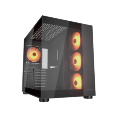 COUGAR CASE MID TOWER CUBE FV 150 RGB BLK D.CHAMBER 3*120+120mm ARGB FAN