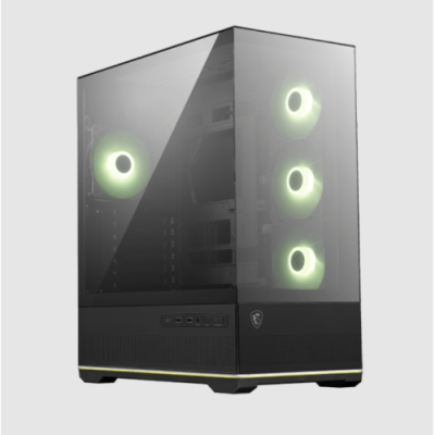 MSI CASE NERO. 2 USB. 1TYPE-C. 3X120MM ARGB REVERSE BLADE FAN. 1X120MM ARGB FAN. ARGB+PWM CONTROL BO