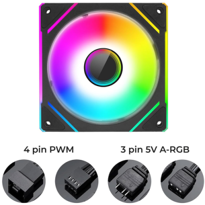 NUWO VENTOLA SORA 120MM. 1FAN. 1800RPM 3X HALO MIRROR ANTIVIBRATION