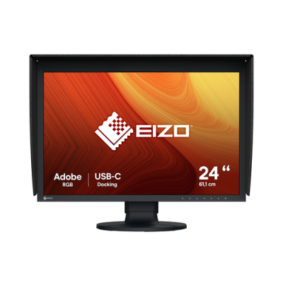 EIZO MONITOR 24`. 16:10. 1920X1200. WIDE GAMUT. IPS LCD. CALIBRATION SENSOR. 400 CD/SQM. USB-C (DISP