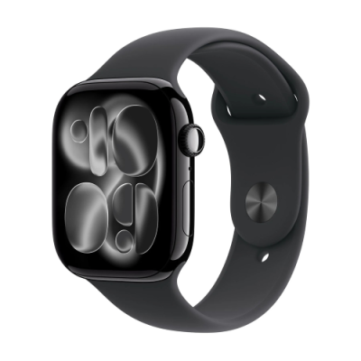 APPLE WATCH SERIES 11GPS46MMJET BLACK ALUMINIUM CASE WITH BLACK SPORT BAND - S/M