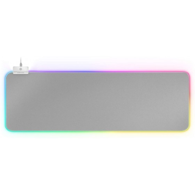 Mars Gaming MMPRGB2S RGB Chroma Gaming Mousepad XXL - 2 x USB 2.0 - White/Silver