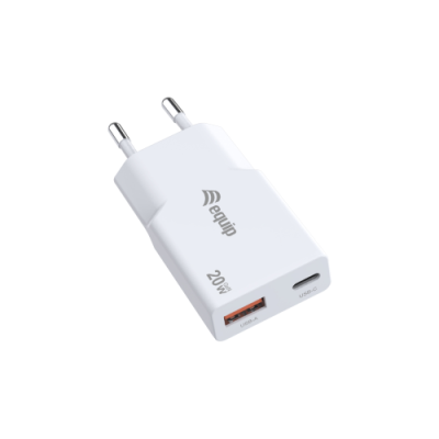 ALIMENTATORE 20W GAN 2 PORTE SLIM W 1*USB C+1*USB A QC+PD3.0