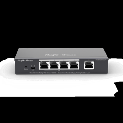 REYEE SMART SWITCH POE GIGABIT 5 P.. 4 P. POE/POE+. POE POWER BUDGET 54W (CHASSIS METALLICO DESKTOP)