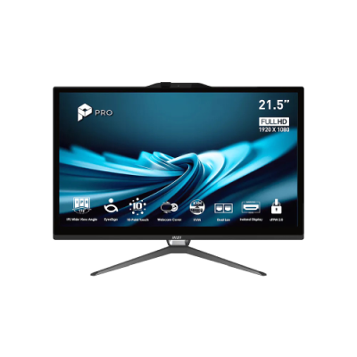 MSI PC AIO 21.5` BLACK TOUCH Intel Pentium G7400 8GB 128GB SSD WIN 11 PRO