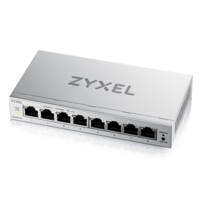 ZYXELSWITCH SMART MANAGED. 8 PORTE GIGABIT - EASY MANAGEMENT PER VLAN. QOS - DESIGN SENZA VENTOLE. D