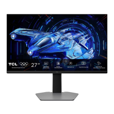 TCL MONITOR GAMING 27 mLED IPS 16:9 QHD 1MS 180hz 600 CDM. miniLED Direct-180. 99 sRGB. DP/HDMI. BIANCO