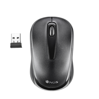 NGS MOUSE CON FILO 1200DPI WIRELESS CONNESS USB. NERO