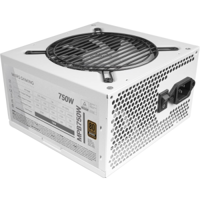 MarsGaming MPB750. Alimentatore ATX da 750W. 80Plus Bronze. 120mm FDB Fan White