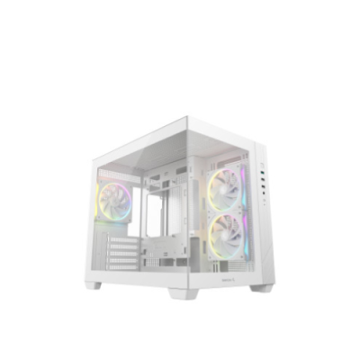 DEEPCOOL CASE MICRO ATX CG330 3F WHITE 2xTG 3xARGB FAN (sup 360)