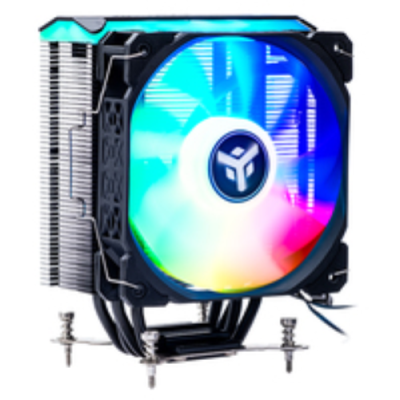 Dissipatore ad aria ICY-4HLA - Skt universale- 150W TDP- 4 HP- ventola 12cm- full black- ARGB