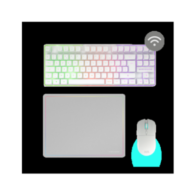 MARSGAMING GAMING TASTIERA MCPWTKLW BIANCO 3IN1 RGB MOUSE 360X2660MM MOUSEP