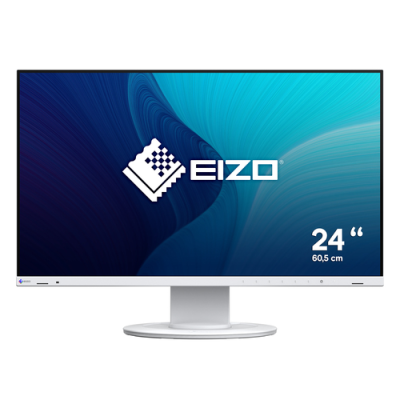 EIZO MONITOR 23.8 LED IPS 16:9 FHD 5MS 350 CDM. PIVOT. HUB USB. DP/HDMI. FLEXSCAN EV2400R-WT. BIANCO. GAR 7 ANNI