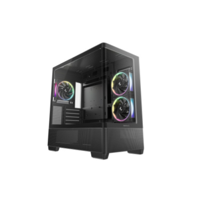 DEEPCOOL CASE MICRO ATX CG380U 3F BLACK PANORAMIC 3CURVE ARGB 2TB 360mm AIO