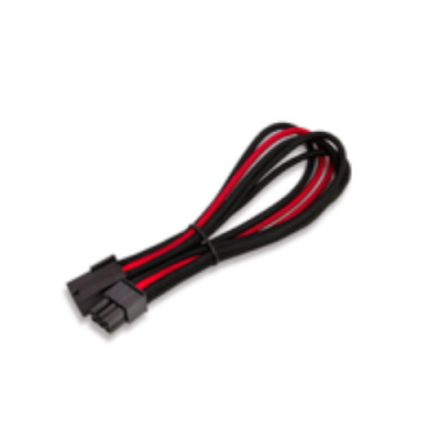 CavoProlunga Sleevato PCIe 6Pin Femmina a 6Pin Maschio- 250mm- Nero Rosso