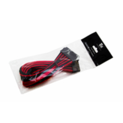 CavoProlunga Sleevato ATX 24Pin Femmina a 24Pin Maschio- 300mm- Nero Rosso