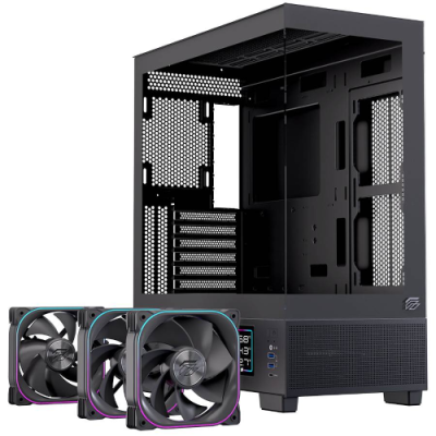 CASE MATX GAMING S501D RGB BLACK MATX RGB BK GAMING 3 X RGB FANS
