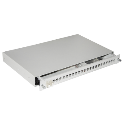 CASSETTO FIBRA OTTICA 24 PORTE 1U GR ADATTATORI SC SIMPLEX/LC DUPLEX