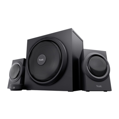 TRUST SET ALTOPARLANTI SPEAKERS 2.1 120W PICCO (60W RMS) - CON TELECOMANDO CON INGRESSO AUX + PRESA