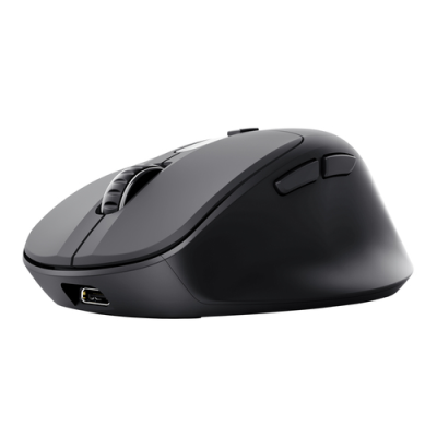 TRUST MOUSE WIRELESS RICARICA ULTRAVELOCE 3MIN 24GG - MULTICONNECT WL 2.4GHZ + 2x BT SILENT - PLASTI