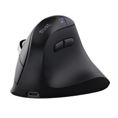 TRUST MOUSE ERGONOMICO VERTICALE HYPERSCROLL WIRELESS RICARICABILE MULTICONNECT 2x BT + WL 2.4GHZ (U
