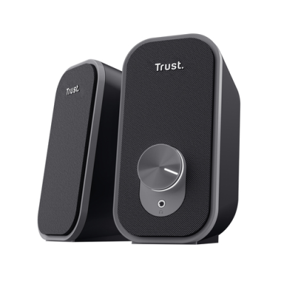 TRUST SET ALTOPARLANTI SPEAKERS 2.0 12W PICCO (6W RMS) CON PRESA PER CUFFIE - ADOR 2.0 - NERO/GRIGIO