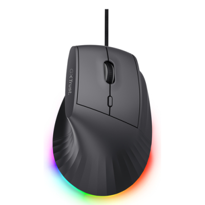 TRUST MOUSE ERGONOMICO VERTICALE CABLATO 1.7M RGB 12.800 DPI - 6 TASTI PROGRAMMABILI - GXT 145 REXXA