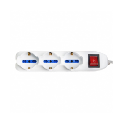 VULTECH MULTIPRESA BIPASSO VULTECH MU-02 9 POSTI CON TASTO ON/OFF 16A