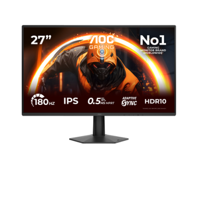 AOC MONITOR GAMING 27 LED IPS FHD 180HZ 300 CDM. DP/HDMI