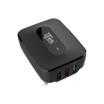 Caricabatteria da muro da 25W- 7.8A(2x2.4A- 1x3A) con 3 porte: 2xUSB Smart- 1xQC3.0- Smart IC