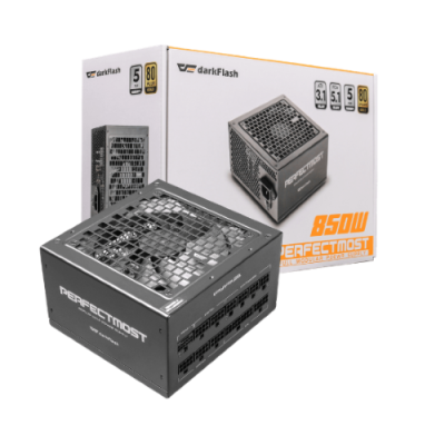 DARKFLASH PMT850A3 POWER SUPPLY. 850W. FULLY MODULAR. ATX 3.1/PCIE 5.1. 600W 12V-2X6 CABLE. 100-240V