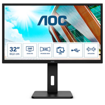 AOC MONITOR 31.5 LED IPS 16:9 2K QHD 250 CDM. USB-C. DP/HDMI. PIVOT. MULTIMEDIALE