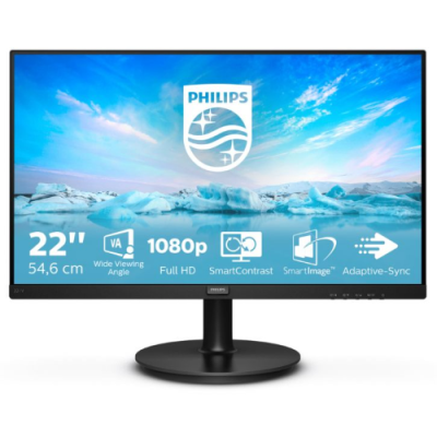 PHILIPS MONITOR 21.5 LED VA 16:9 FHD 4MS 200 CDM. VGA/HDMI
