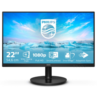 PHILIPS MONITOR 21.5 LED VA 16:9 FHD 4MS 200 CDM. VGA/HDMI. MULTIMEDIALE