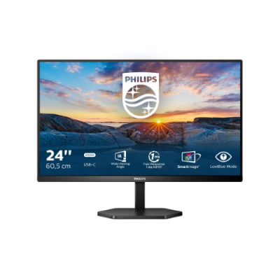 PHILIPS MONITOR 23.8 LED IPS 16:9 FHD 300 CDM. USB-C HUB. HDMI. MULTIMEDIALE.