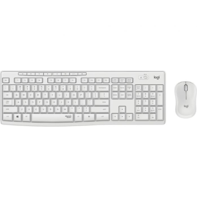 LOGITECH BUNDLE TASTIERA WIRELESS+MOUSE DESKTOP MK295 SILENT COMBO. USB. LAYOUT ITA. COLORE BIANCO