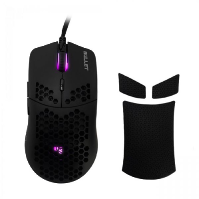 NOUA MOUSE GAMING BULLET 6D FPS PIXART 3360 12000 DPI RGB WHIT SKIN
