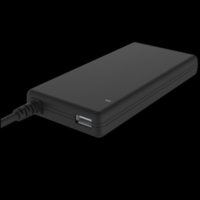 Alimentatore Universale Slim per Notebook 90W con 12 connettori- porta USB 5V1A- 100/240VAC- 9.5/24VDC (Gomma soft-touch)
