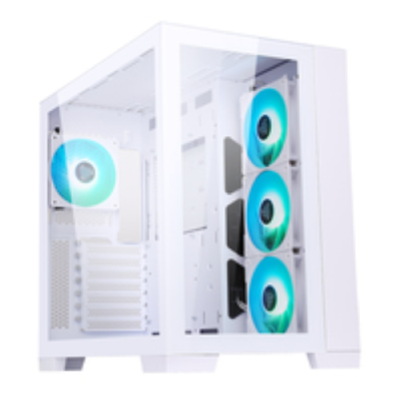Case DARK CAVE - Gaming Tower- ATX- 4x12cm ARGB fan- 2xUSB3- Type-C- Side & Front Panel Temp Glass- White Edition