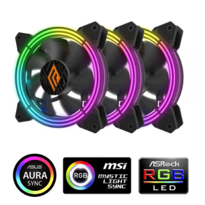 NOUAVENTOLA ZEPHYR 120 RGB 3IN1 PWM BLK