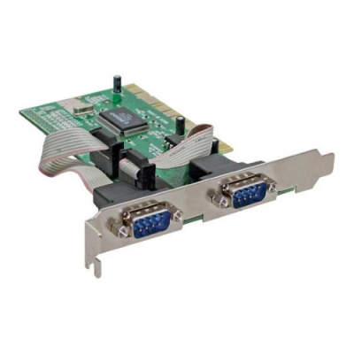 InLine Scheda seriale aggiuntiva. I0-Controller. 32-bit PCI Bus. 2x Sud-D 9pin maschio. Moschip MCS9835