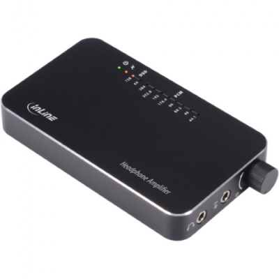 InLine Amplificatore cuffie AmpUSB HiRes Mobile 384kHz/32-Bit. DSD. USB Digital Audio Converter. batteria integrata. portatile