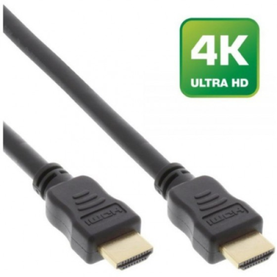 InLine Cavo Premium HDMI High Speed with Ethernet. FullHD 1080p.. UHD 2.160p. Type-A maschio/ Type-A maschio. pin dorati. nero.